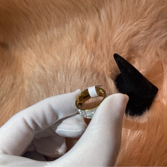 💖 Fashion Titanium Steel Geometric Full "Diamond‎ Imitation" Ring Size 7,8,9 - Picture 6 of 13